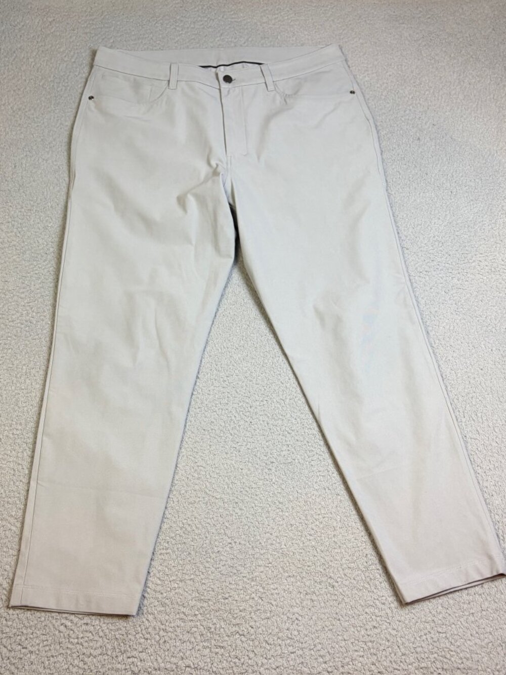 Lululemon ABC Commission Pants Mens Size 34X28 Gray Stretch Performance Casual